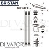 Bristan Claret 1 Hole Bath Filler Tap Spares